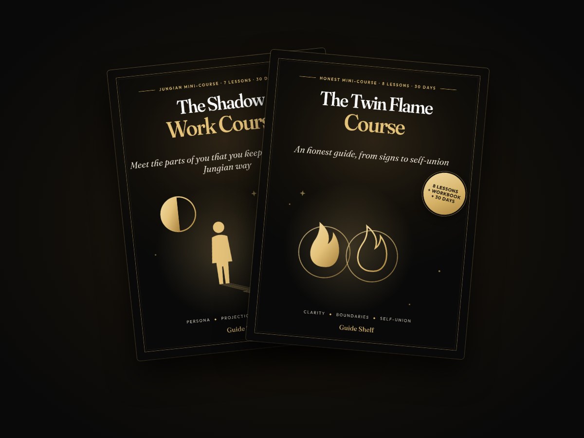 The Twin Flame Course and The Shadow Work Course covers