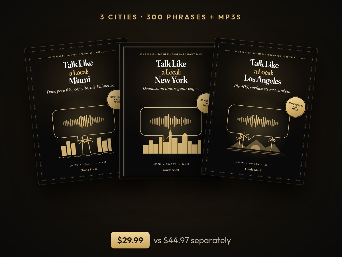 Covers of Talk Like a Local: Miami, New York City and Los Angeles